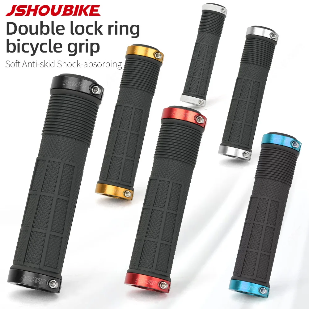 Фото Велосипедные ручки JSHOUBIKE с двойным замком, мягкие резиновые противозажимные ударопоглощающие ручки для горного велосипеда, ультралегкий в... №2