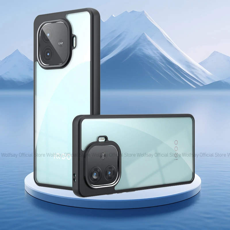ДЛЯ Vivo IQOO Z9 Turbo ЧЕХОЛ ДЛЯ Vivo IQOO Z9 крышка турбины противоударный Роскошный прозрачный PC силиконовый защитный чехол для телефона IQOO Z9 Turbo