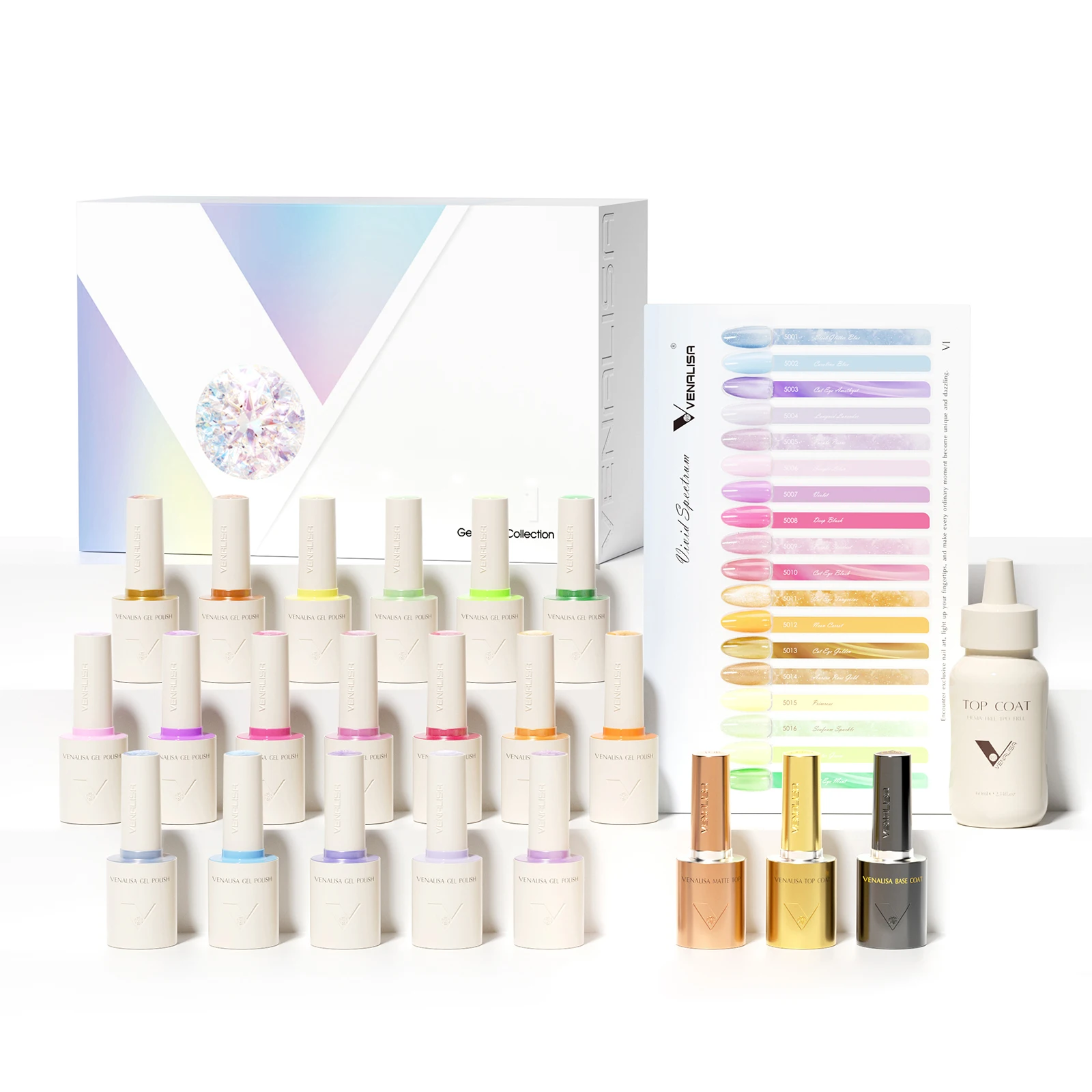 Фото VENALISA VIP Kit 10 мл Гель-лак для ногтей HEMA TPO БЕСПЛАТНО Неоновый желейный гель-пигмент Профессиональный дизайн ногтей Стойкий гель-лак для ногтей №3