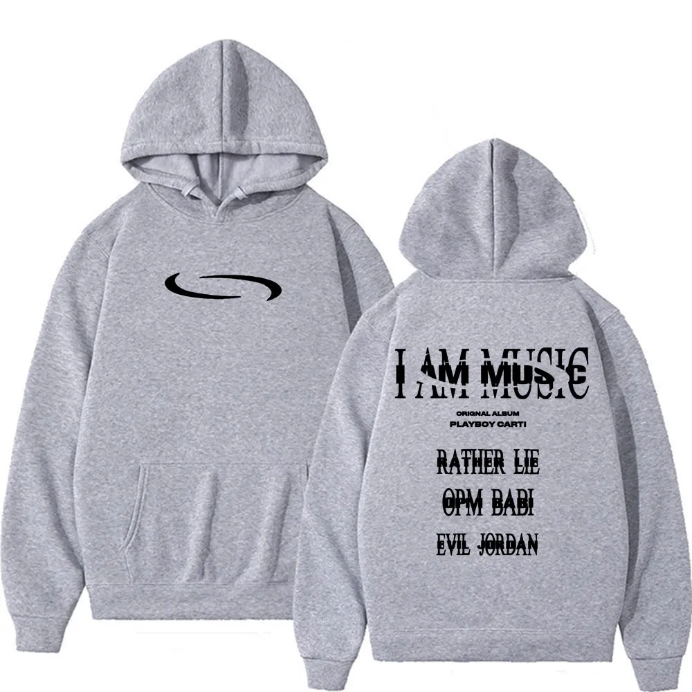 Фото Playboi Carti I Am Music Album Толстовка Rather Lie Opm Babi Evil Jordan Толстовка с принтом Мужчины Женщины Harajuku Мода Хип-Хоп с капюшоном №4