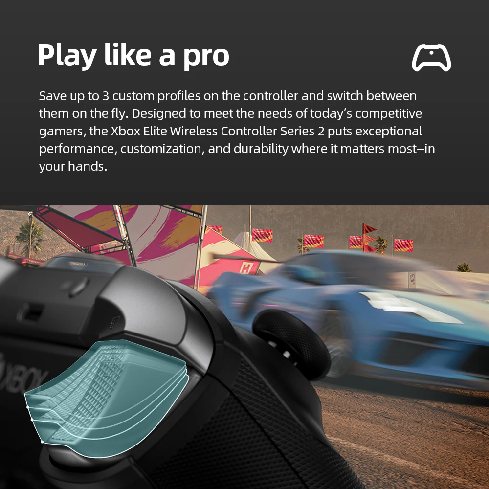 Фото 100% беспроводной контроллер Xbox Elite, черный для Xbox One Series S X, ПК, Windows, Android, IOS, аксессуары для геймпада №3
