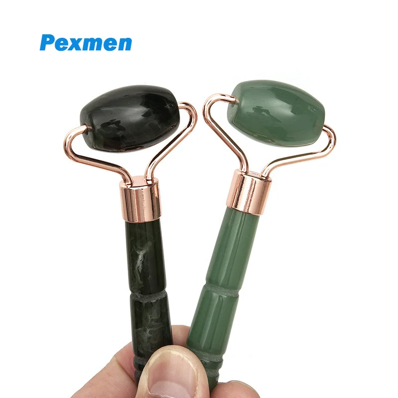 Антивозрастные ролики Pexmen и инструмент для лица Gua-Sha, массажер для лица и тела для вашего ухода за кожей, регулярный лифтинг лимфатического дренажа