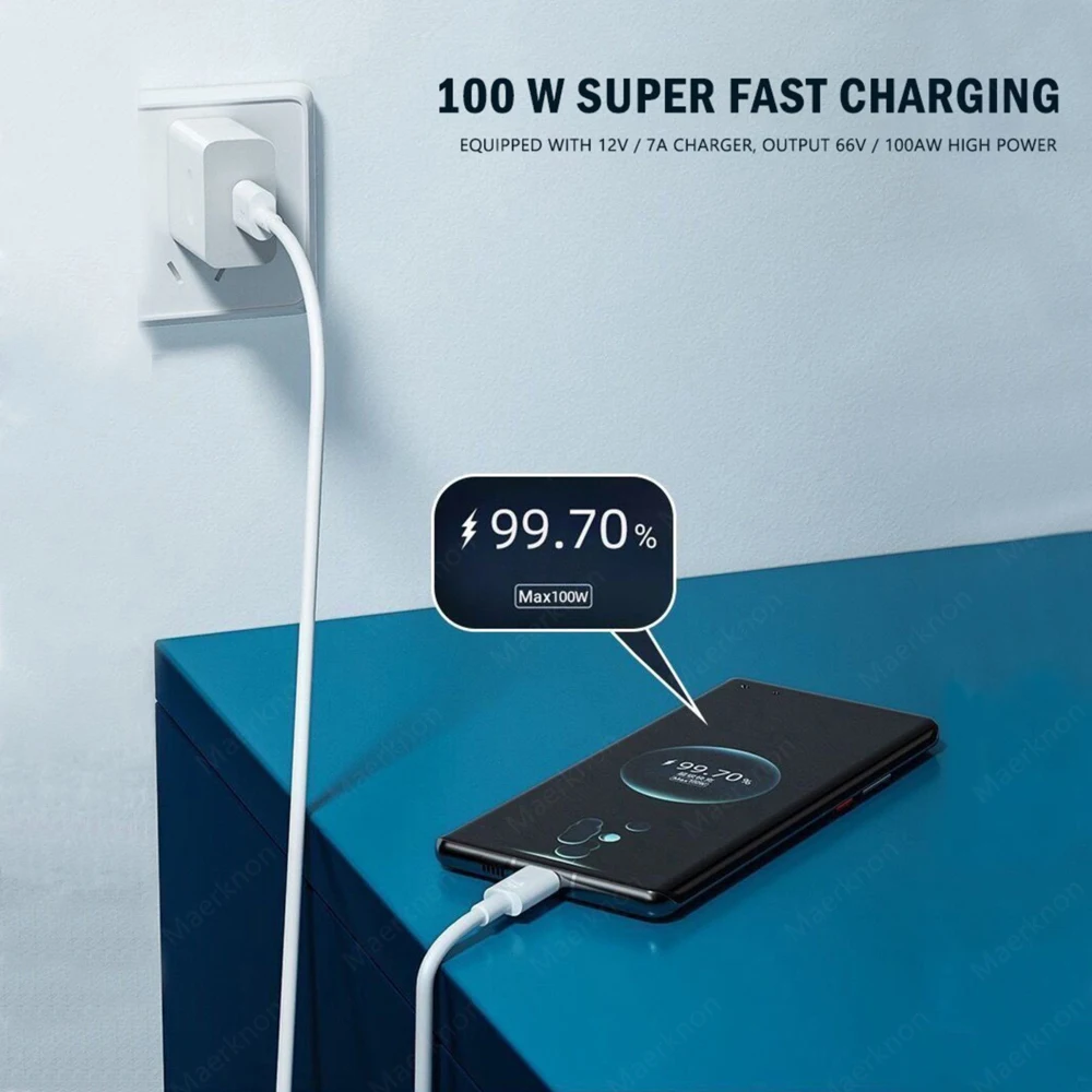 Фото Кабель USB Type-C для Huawei P30/P40 Pro/7A, 100 Вт №2