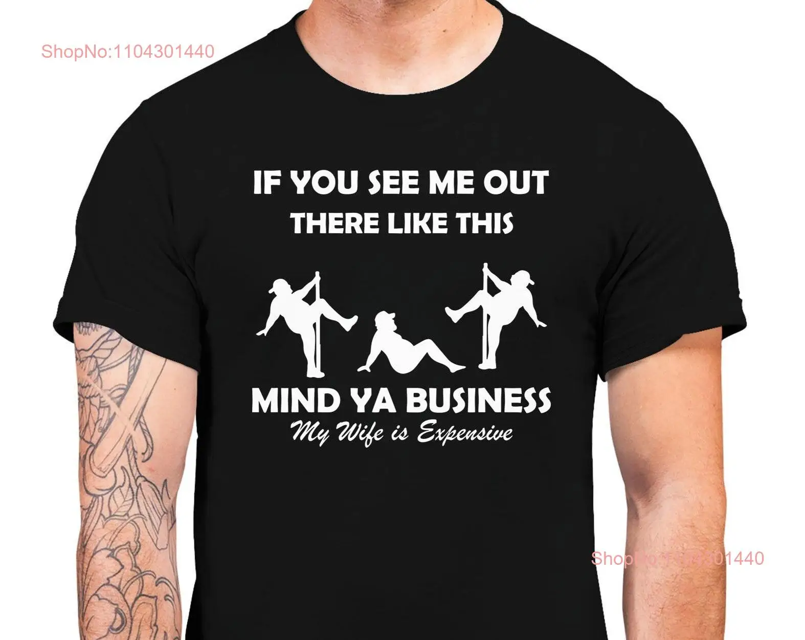Футболка с забавным мужем для мужчин Mind Ya Business My Wife Is Expensive Gunny Birthday S 5XL с длинными или короткими рукавами