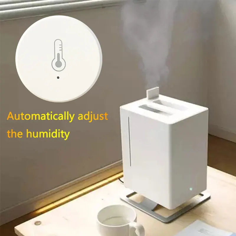 Фото Датчик влажности и температуры Tuya ZigBee, комнатный гигрометр-термометр, помощник умного дома, работает с Alexa Google №5