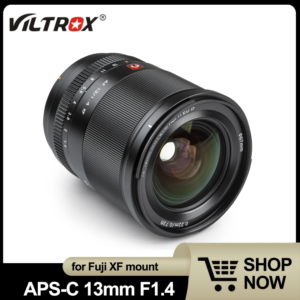 Объектив камеры VILTROX 13 мм F1.4 APS-C с автофокусом Fuji X-Mount ультра широкоугольный объектив с большой диафрагмой аксессуары для фотосъемки