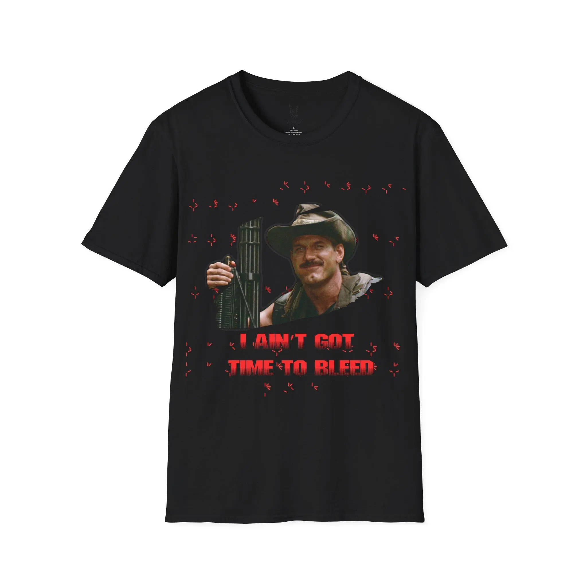 Футболка «Хищник» Ain't Got Time To Bleed Jesse Ventura Blaine Cooper, действие 80-х годов