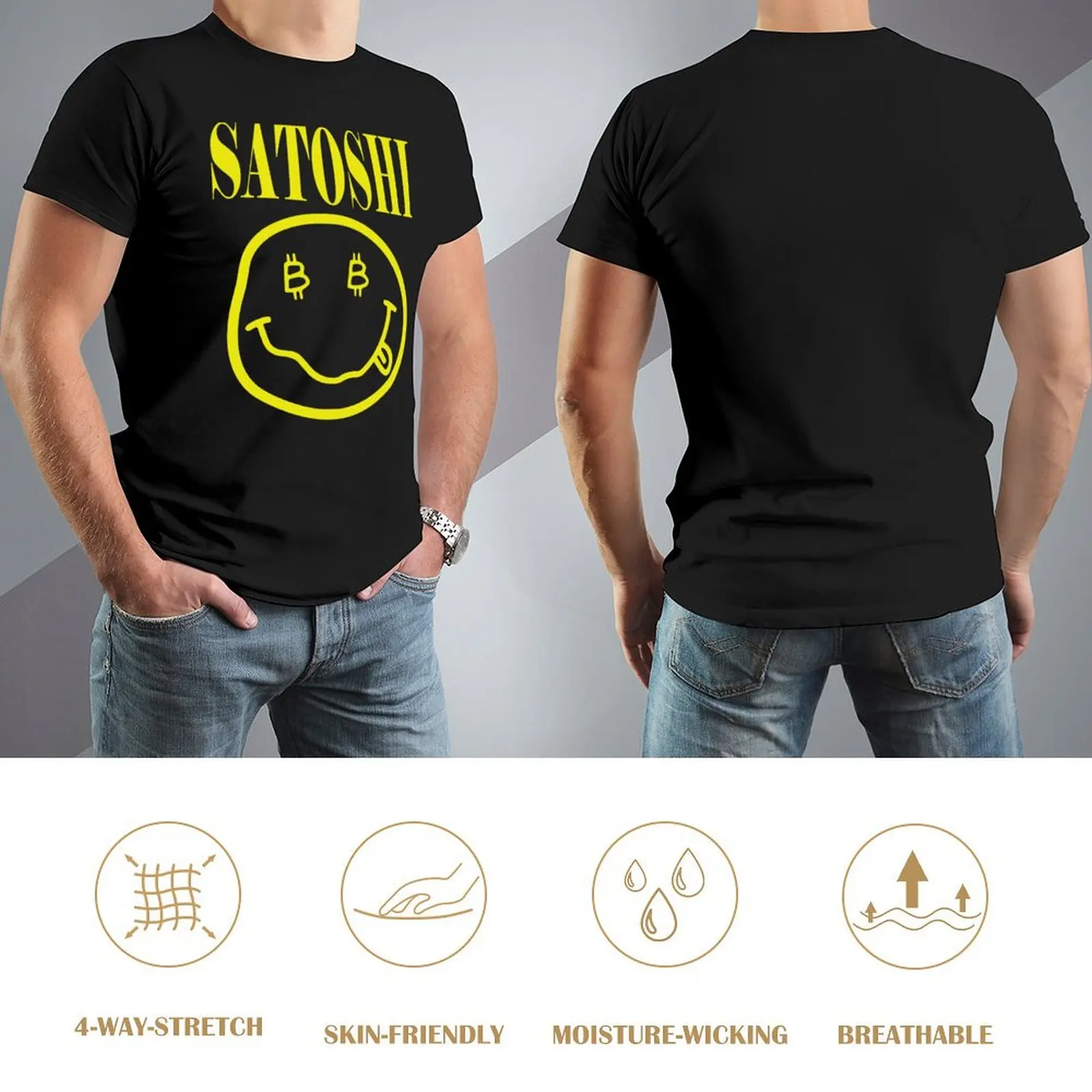 Фото Желтая футболка Satoshi Smile Face №4