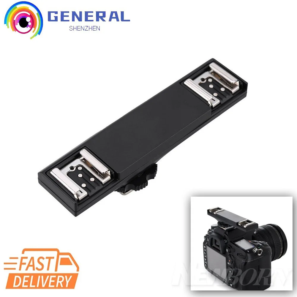 Двойная Вспышка Горячий башмак TTL для камеры Speedlite шнур для синхронизации кронштейн для Nikon D3200 D5200 D5300 D7000 D7100 D7200 D800 D90 DSLR