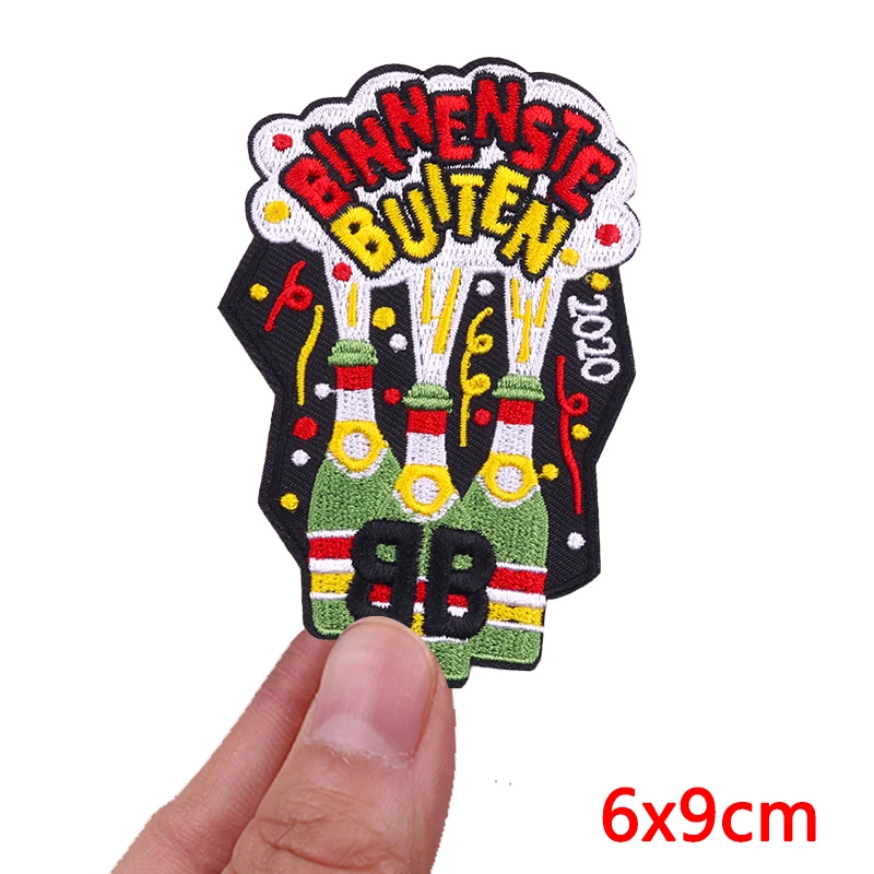 Фото Netherland Oeteldonk Emblem Full Embroidered Patches Frog Patch Iron On Patches For Clothing DIY Jackets Hats Uniform Decorate №3