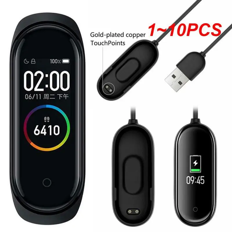 1 ~ 10 шт. кабель для зарядки умных часов для Mi Band 4, кабель для зарядки умных часов, быстрая яркость для Mi