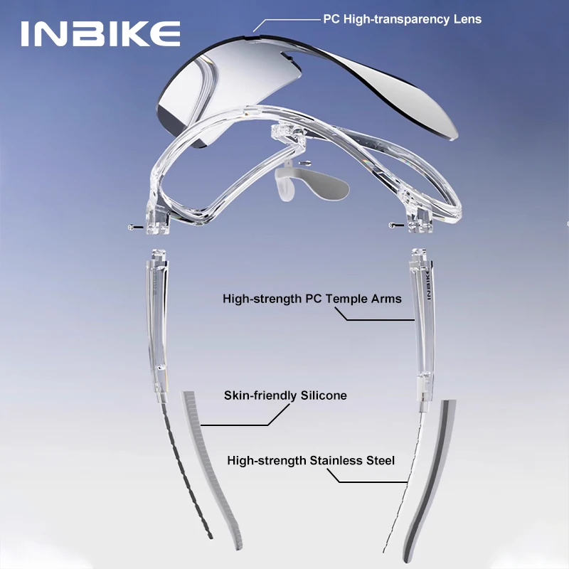 Фото INBIKE велосипедные очки противотуманные фотохромные линзы ветрозащитные спортивные солнцезащитные очки для шоссейных горных велосипедов спортивные очки на открытом воздухе №3