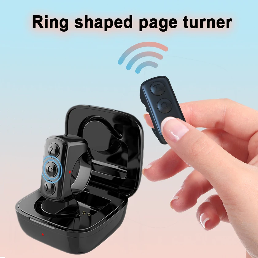 Дистанционное прокручивающее кольцо TikTok Bluetooth Page Turner Scroller Пульт дистанционного управления для затвора камеры Пульт дистанционного управления для iOS Android iPad iPhone