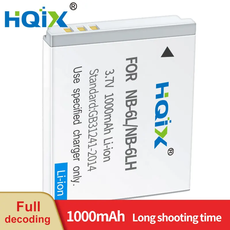 HQIX для Canon IXUS 310 210 105 85 25 SD1300 SD770 SX710 300 280 200 95 SD1200 SD3500 SD980 300 камера NB-6L Аккумуляторная зарядное устройство