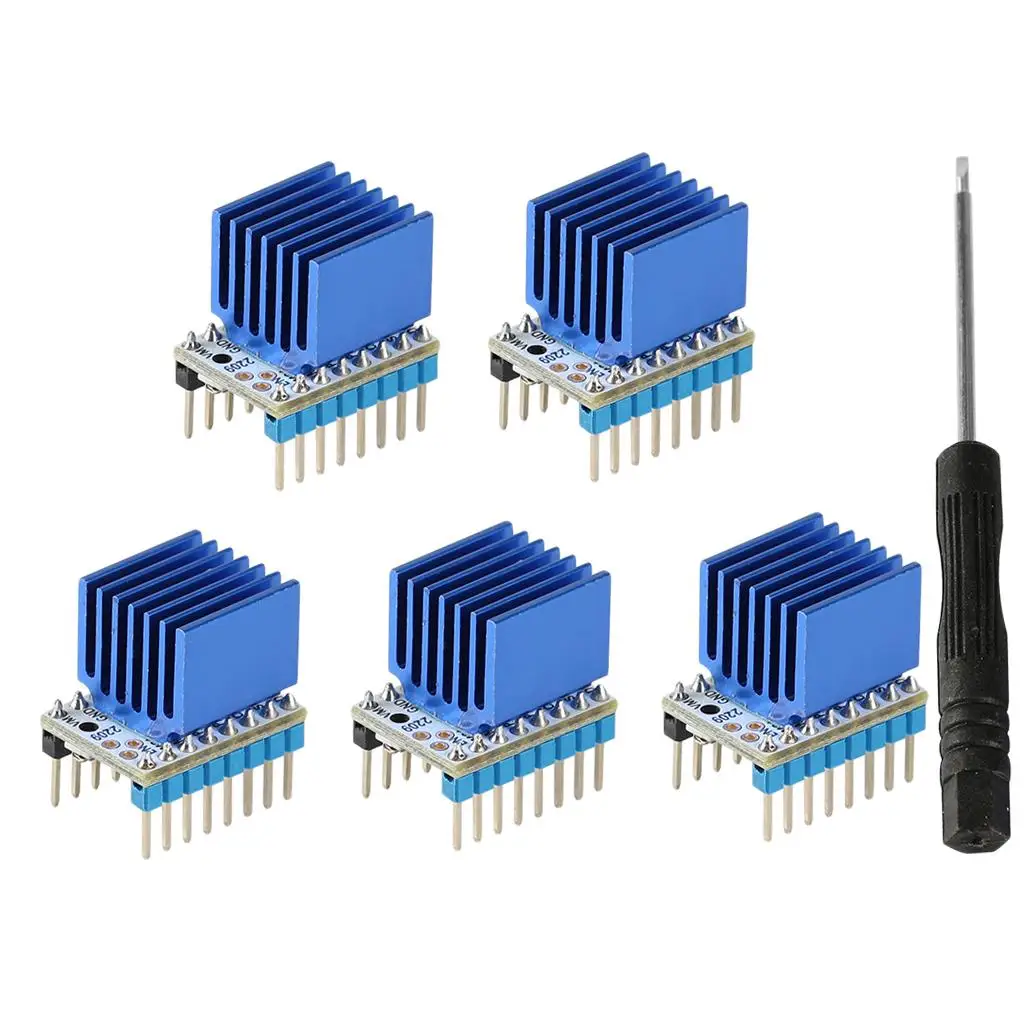 5X TMC2130 V1.0 Комплект для сборки драйвера шагового двигателя с радиатором и отверткой