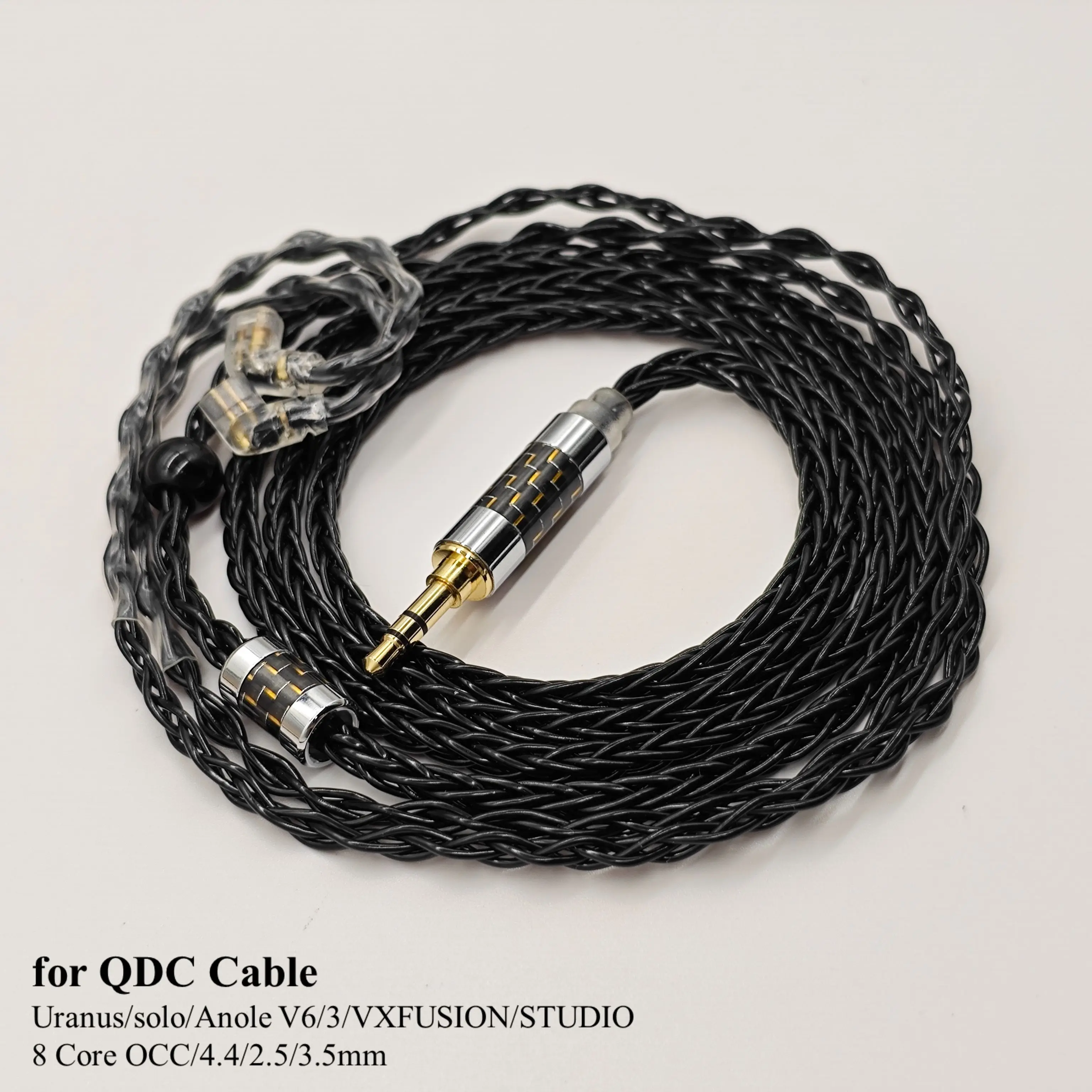 Высокочистый обновленный кабель QDC OCC с посеребренным покрытием, кабель для наушников, провод для QDC Uranus V3 V14 Anole V6 VX FUSION STUDIO 4,4 3,5 MIC