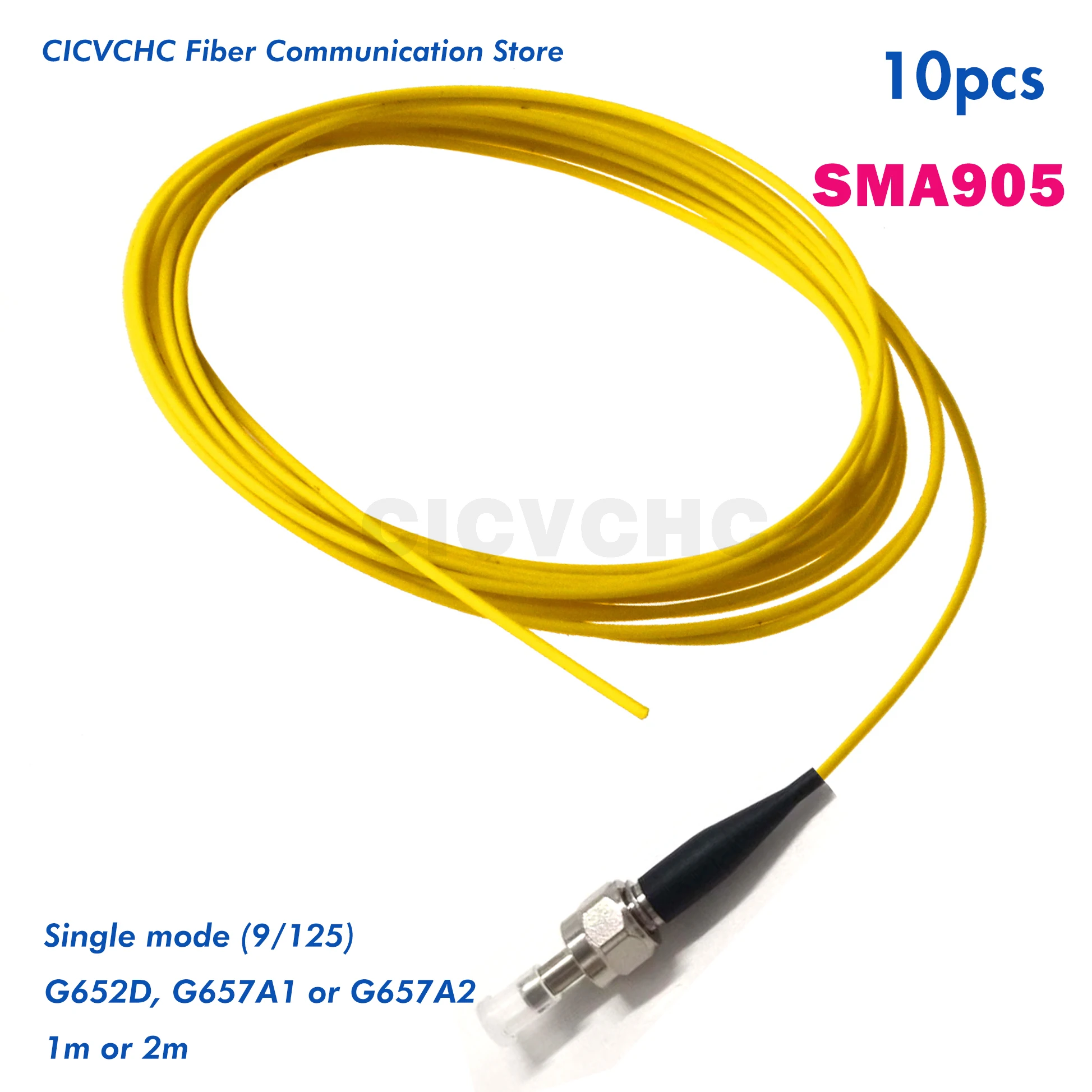 10 шт SMA905 Pigtail-SM (9/125)-G652D, G657A1, фотокабель/Оптическое волокно