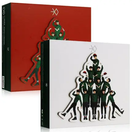 Подлинные EXO Miracles в декабре Альбом Китайская и корейская версия Wu Yifan Kris Luhan Male Singer Team Pop Music 2-CD Box Set