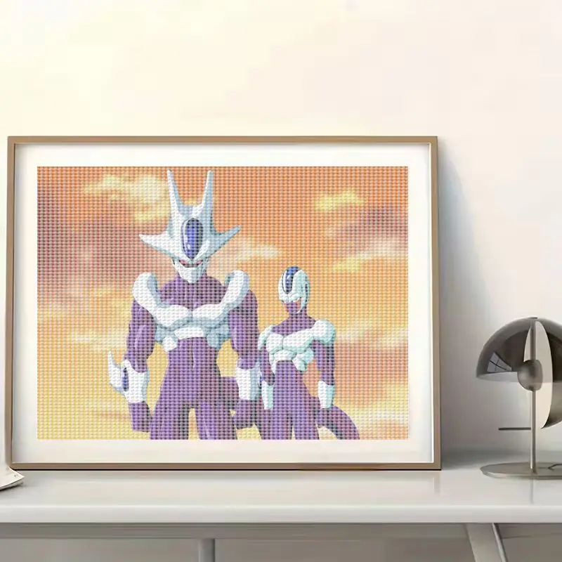 Фото 1 шт., 5D DIY алмазная живопись, полный комплект сверл с кулером Dragon Ball Z и металлическим охлаждением, аниме-персонажи, большой кристалл 40x50 см №3