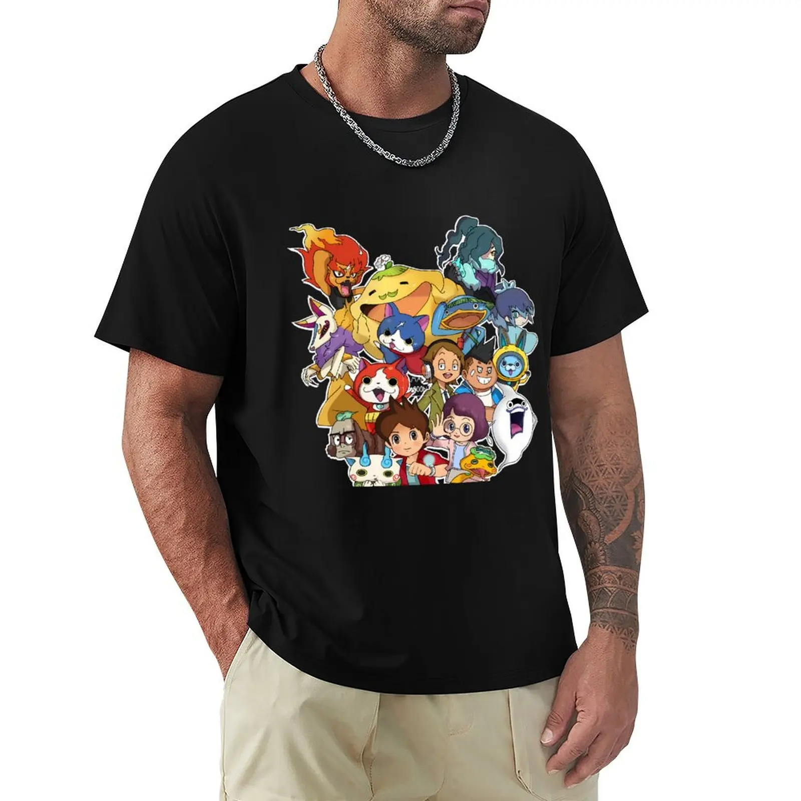 Футболка Yo-Kai Watch Yokai Watch, блузка, забавные футболки с мемми, тяжелые футболки для мужчин
