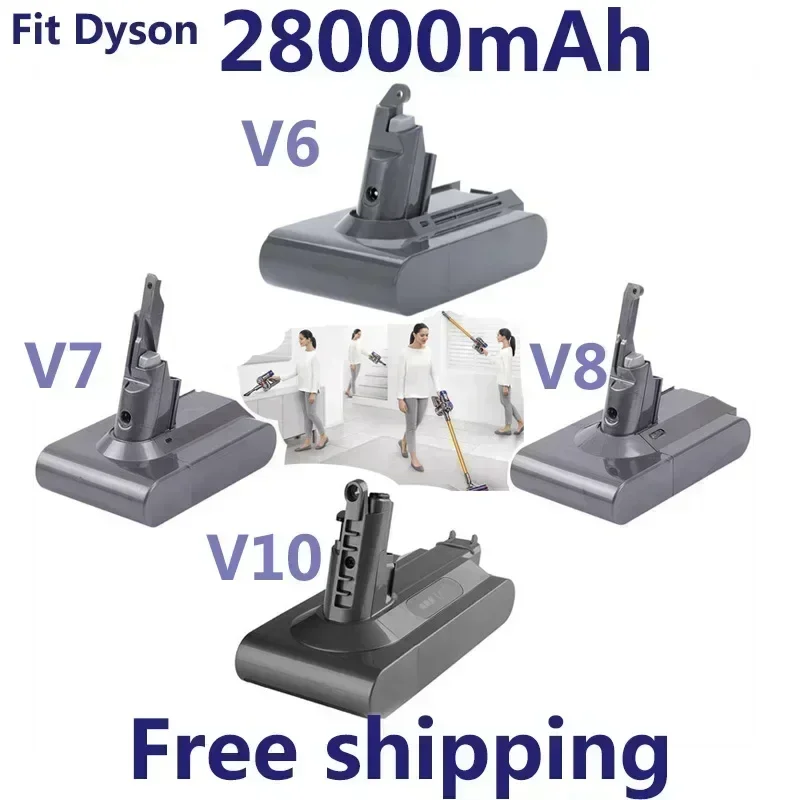 2021 оригинальный литий-ионный аккумулятор 21,6 В 28000 мАч для Dyson V6/V7/V8/V10 DC62 DC74 SV09 SV07 SV03 965874 -02 Аккумулятор для пылесоса L30