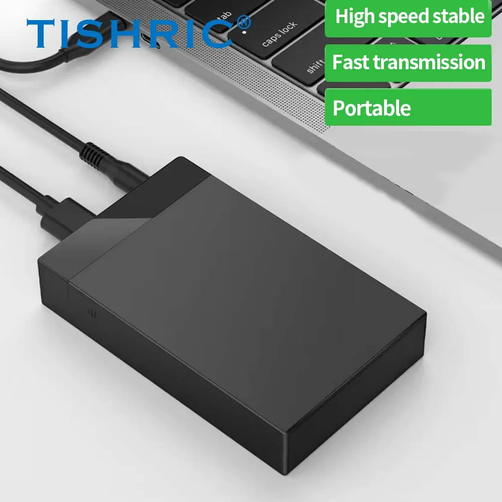 TISHRIC Чехол для внешнего жесткого диска 3,5 HDD SSD SATA к USB 3,0 3,1/тип C 3,5-дюймовый корпус для жесткого диска для ПК Lapop Компьютер