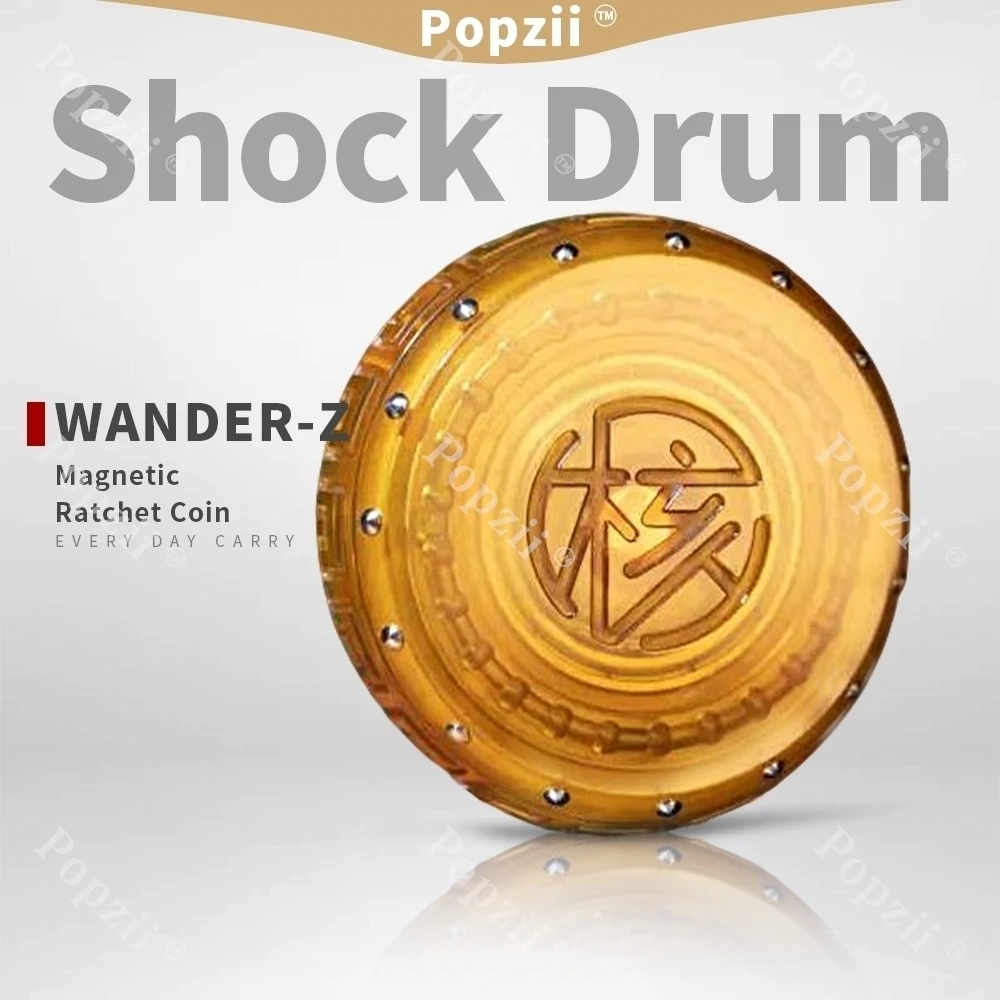 WANDER Z Shock Drum EDC Магнитная монета с трещоткой Непоседа Спиннер на кончике пальца Гироскоп Snap Монета Настольный орнамент Тревога Игрушки