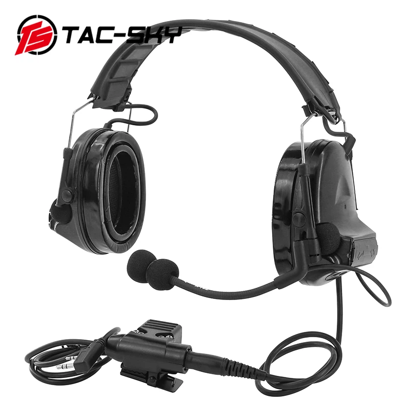 TS TAC-SKY COMTA II C2 Силиконовые наушники Защита органов слуха Тактическая гарнитура и адаптер U94 PTT для рации Kenwood