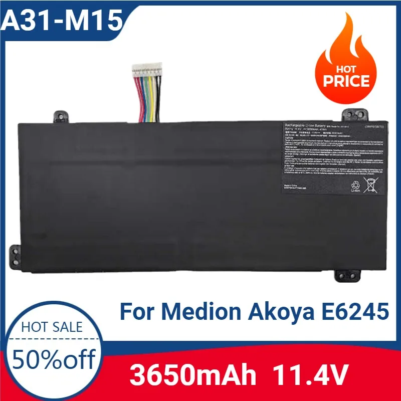 Для MaiBen Xiaomai 6A 6X 6C Plus 6Pro A31-M15 Аккумулятор для Medion Akoya E6245 E6246 E6247 E6248 Для Haier Boyue M53-72711 M15G