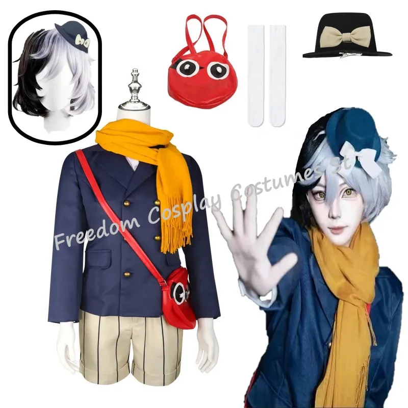Bungo Stray Dogs Yumeno Kyusaku dazai osamu аниме косплей костюм костюмы рюкзак шарф шляпа парик комплект Хэллоуин вечерние аниме одежда