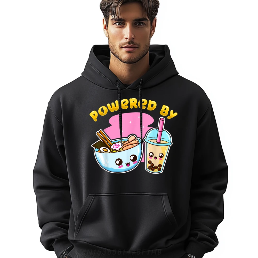 Ramen Bubble Tea Boba японская лапша милая негабаритная толстовка с капюшоном аниме корейский рождественский свитер
