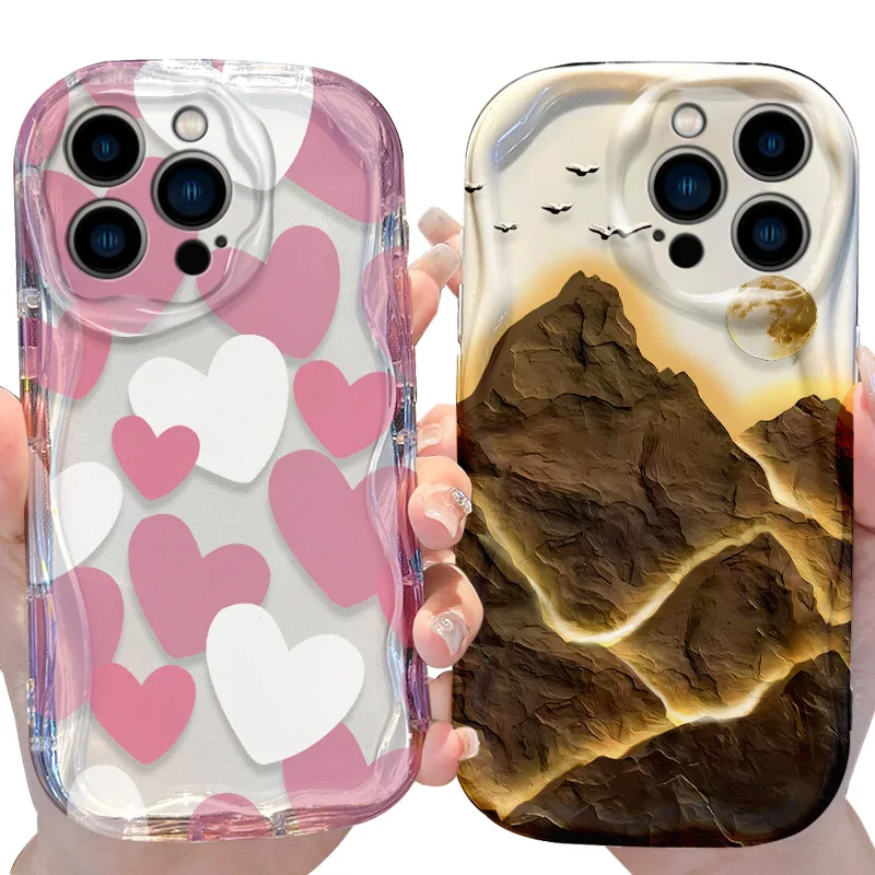Чехол для телефона Love Wave для iPhone 16 15 14 Pro Max 13 12 Mini 11 XS X XR 8 7 Plus SE 2022 2020, силиконовый противоударный чехол Funda (art.: 3920cb86d6474) - 3920cb86d6474