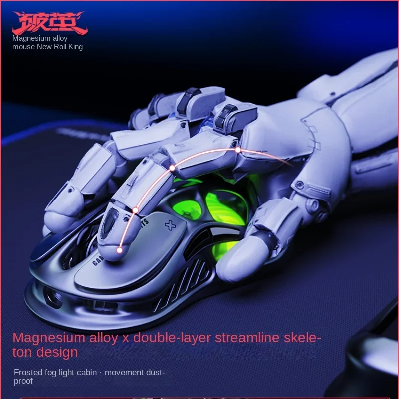 Игровая мышь Gravastar M1 E-sports, трехрежимная перезаряжаемая беспроводная мышь PAW3395 с эргономичным дизайном, RGB, из магниевого сплава (art.: 3920c4e3b342d) - 3920c4e3b342d