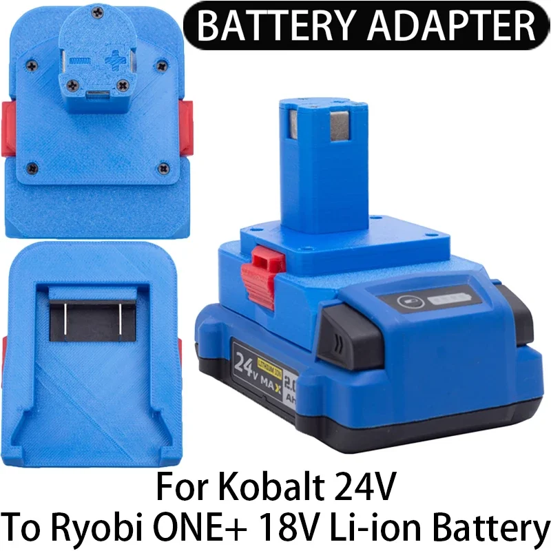 Адаптер аккумулятора для литий-ионных инструментов Ryobi 18 В ONE+, конвертер в адаптер для литий-ионного аккумулятора Kobalt 24 В, аксессуары для электроинструментов