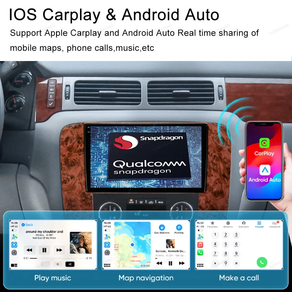 Фото Автомобильный радиоприемник Android 15 для Honda Accord 9 CR 2012-2018 Мультимедийный видеоплеер 2DIN 4G WIFI QLED BT GPS NAVI Головное устройство Qualcomm №4