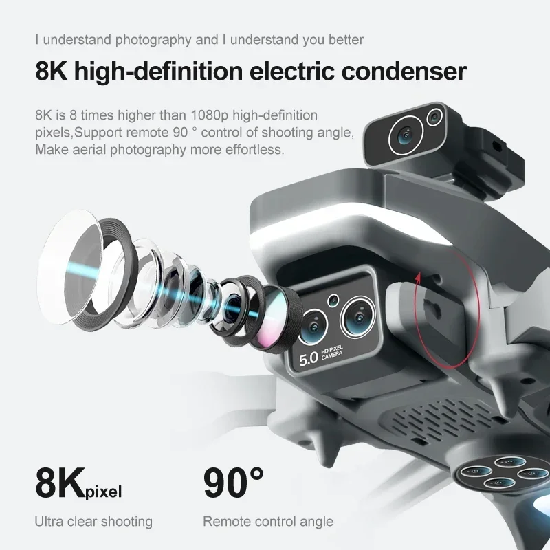 Фото Дрон Mijia M2S 8K HD Двойная камера 4K Профессиональный GPS 5G WiFi FPV обход препятствий бесщеточный Радиоуправляемый квадрокоптер для игрушек подарок №5