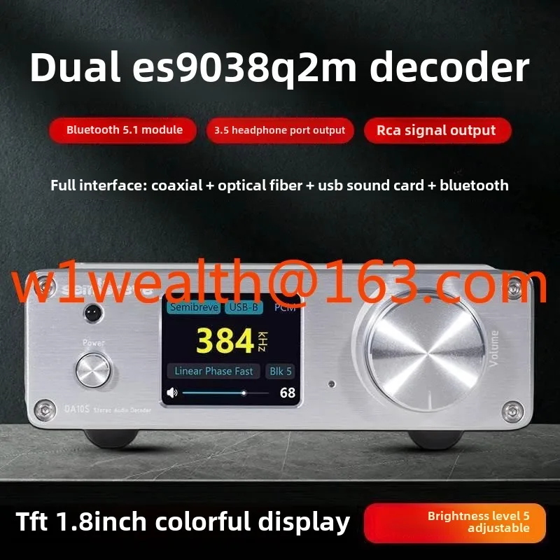 Фото DA10S Dual ES9038 DSD512 Bluetooth 5.1 USB-декодер HIFI Fever ЦАП №2