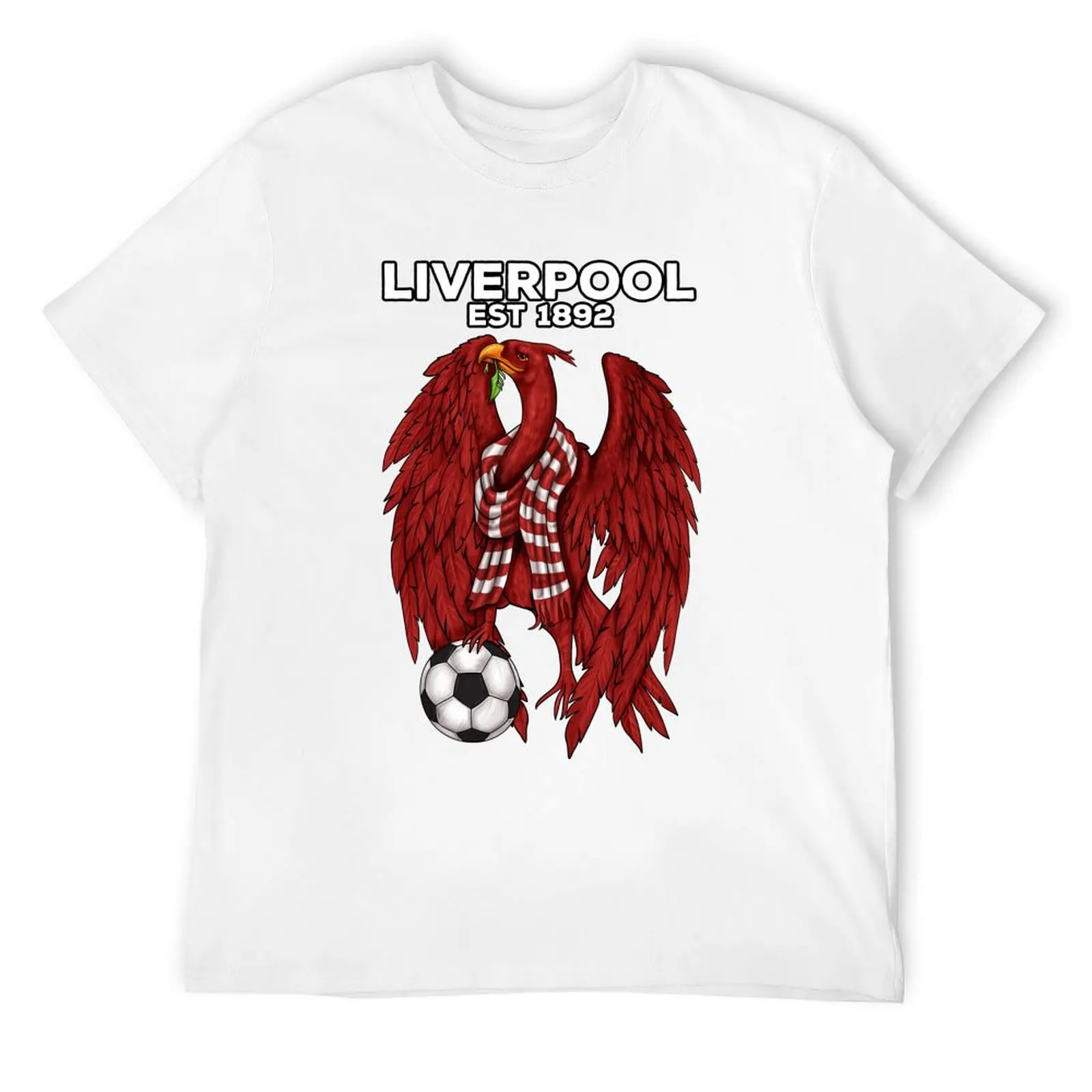 The Liver Bird - футболка Liverpool, спортивная одежда для мальчиков, белые мужские хлопковые футболки
