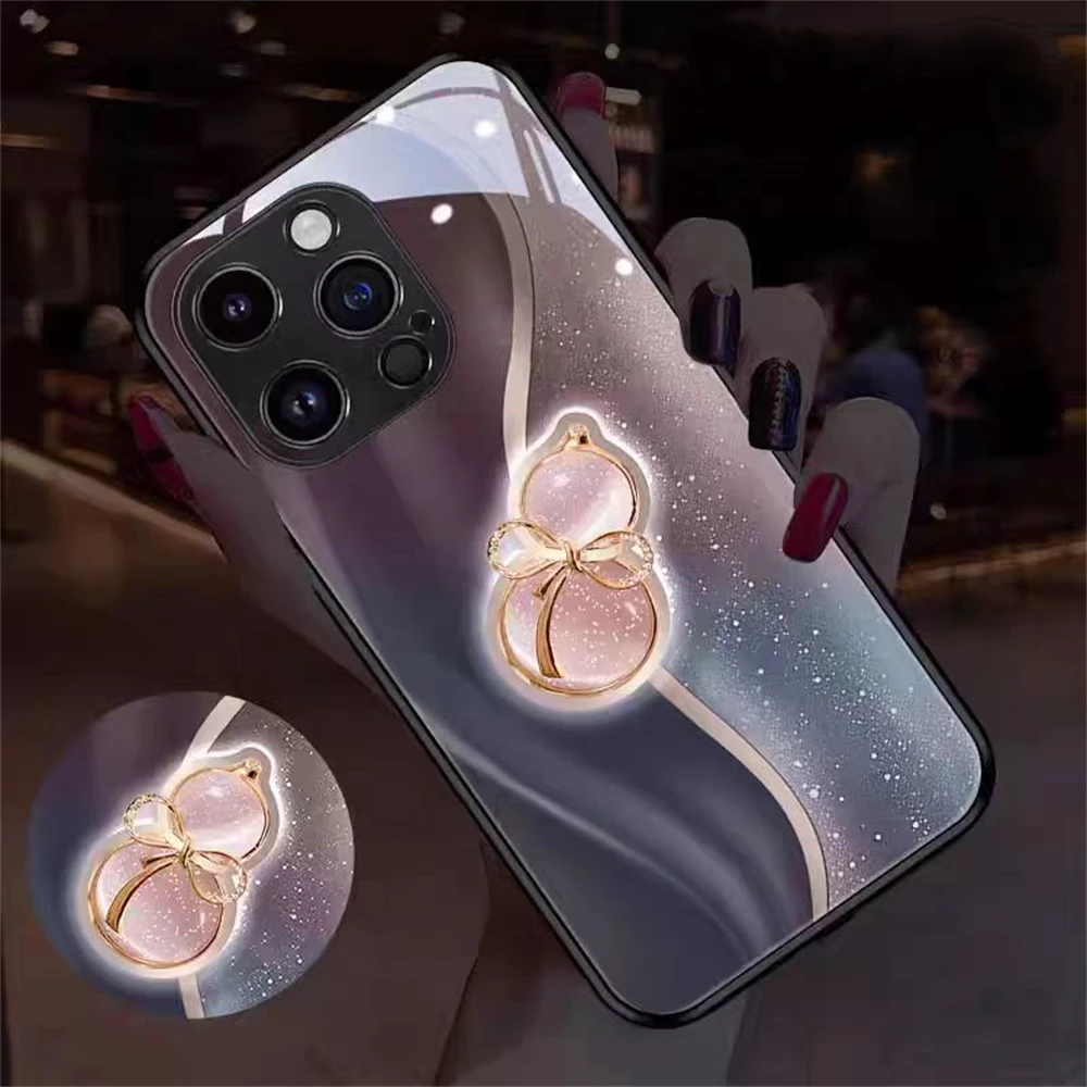 Чехлы со светодиодной вспышкой и светодиодной вспышкой Diamond Calabash для iPhone 16, 15, 14, 13, 12, 11 Pro Max X XS XR Plus