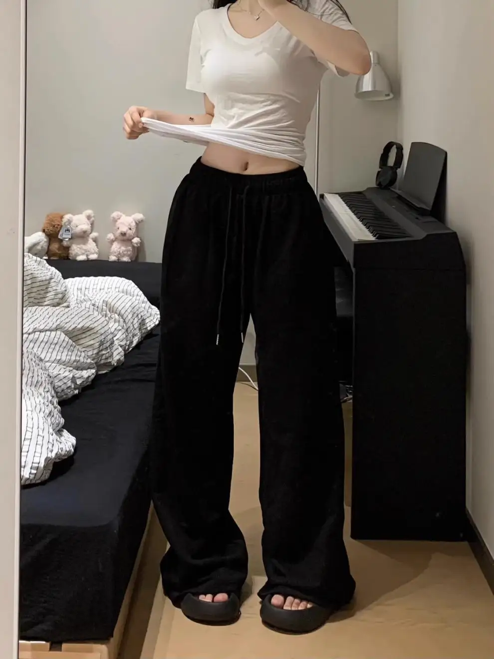 Фото Harajuku правый Pijpen Joggingbroek для женщин Elastische Taille Casual Sportbroek Vrouw Уличная одежда Sportkleding Vrouwelijke №5