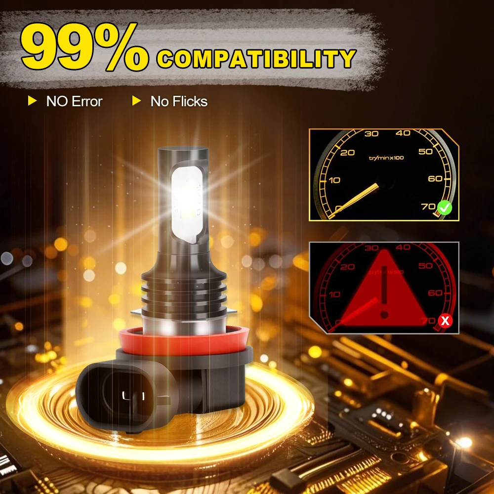 Фото Для Toyota Verso 2009-2018 2010 2011 2012 2013 2014 2015 2016 2017 2 шт. светодиодные лампы автомобиля передние противотуманные фары 20000LM ультра яркие лампы №5