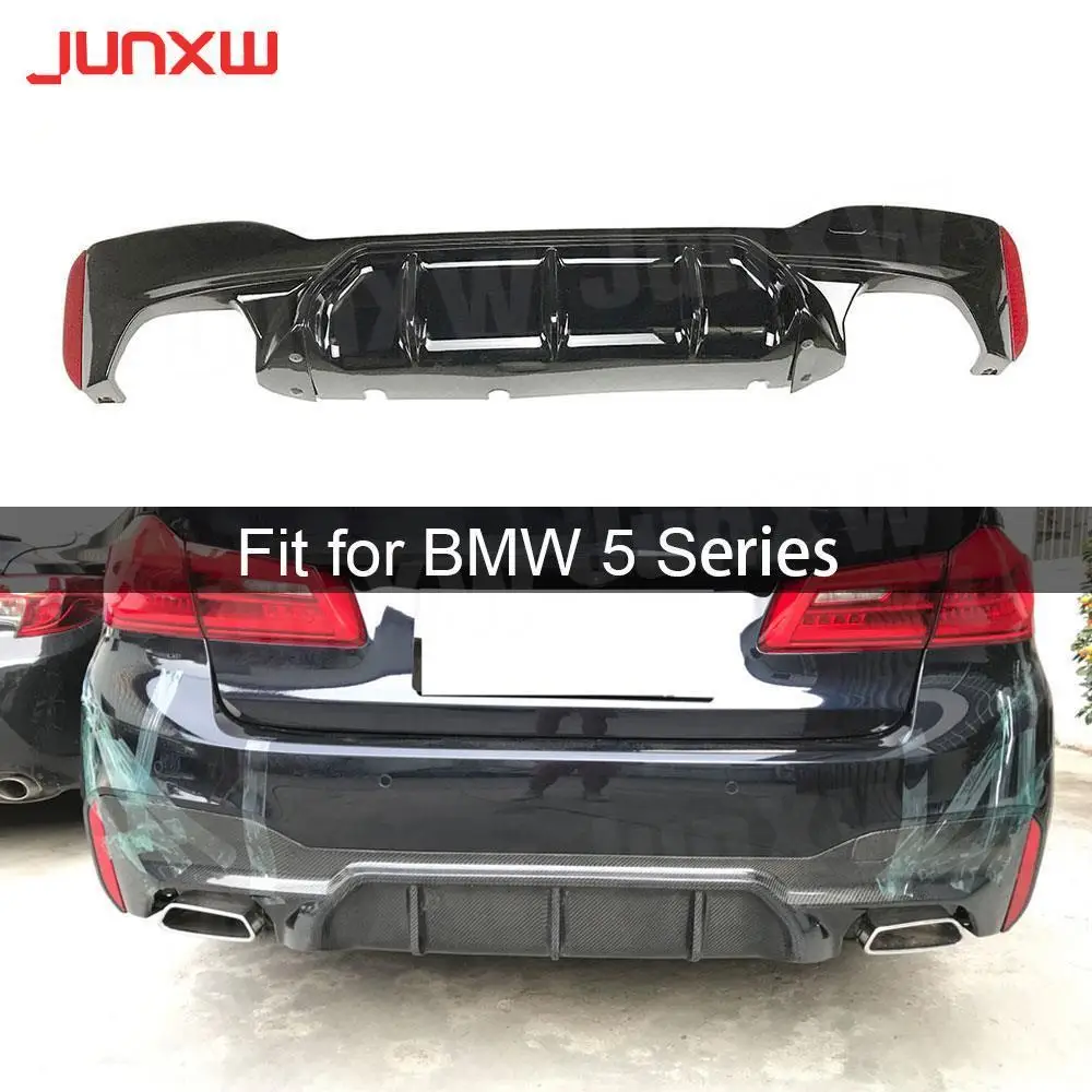 Для 5 серии диффузор, губа на задний бампер спойлер для BMW G30 G38 M TECH Sport 2017-2023 ABS глянцевый черный комплект для защиты губ