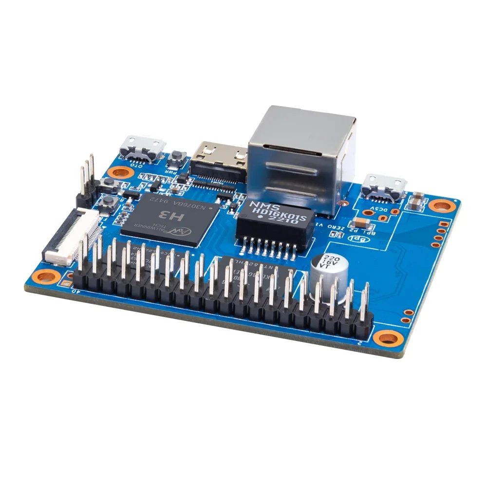Фото Banana Pi BPI-P2 Zero Allwinner H3 Четырехъядерный процессор Cortex-A7 512M DDR3 8G eMMC Поддержка PoE Run OS Android Linux Одноплатный компьютер №5