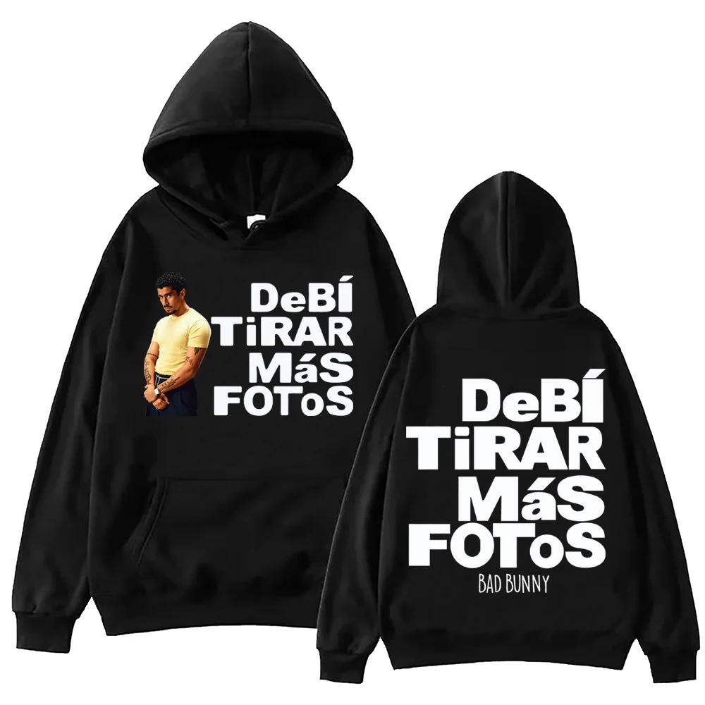 Bad Bunny Debi Tirar Mas Fotos Толстовка Harajuku Пуловер в стиле хип-хоп Топы Мужская и женская толстовка