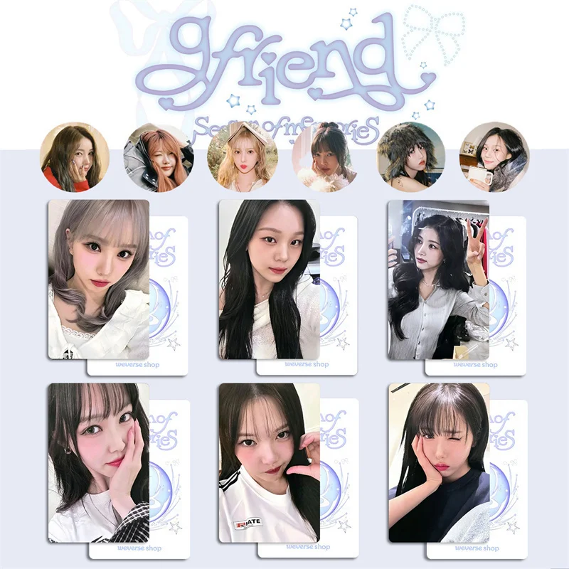 Фото 6 шт./компл. GFRIEND альбом для девочек, открытка ЛОМО, фотокарта на 10-летие, сезон воспоминаний, открытка, коллекция для девочек, подарок №5