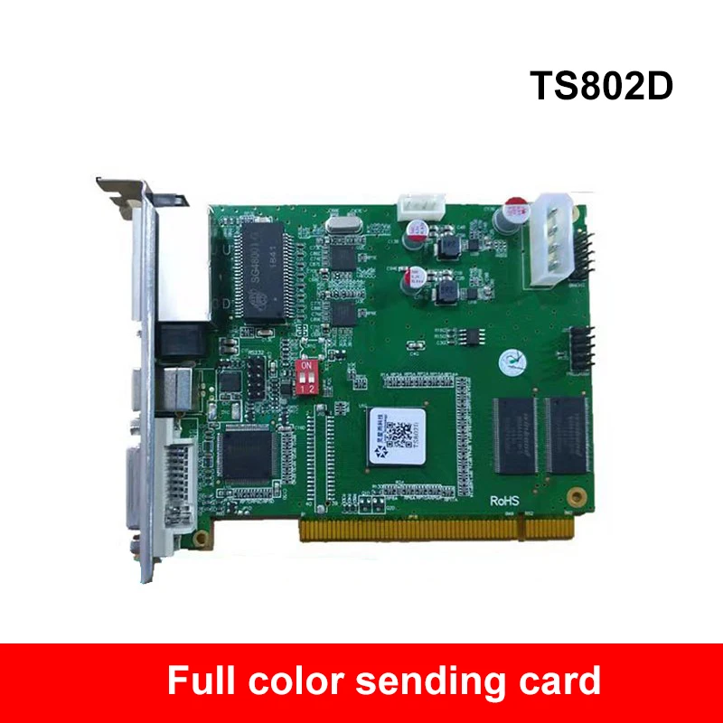 LINSN TS802D Отправляющая карта Полноцветный светодиодный видеодисплей TS802 Синхронный SD801