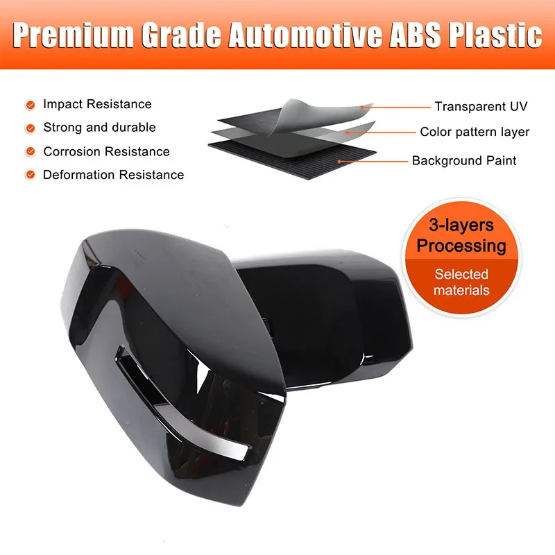 Фото Для Mitsubishi Triton L200 2024-2025 ABS черный автомобильное боковое зеркало заднего вида, крышка заднего вида, декоративные наклейки, автомобильные аксессуары №3