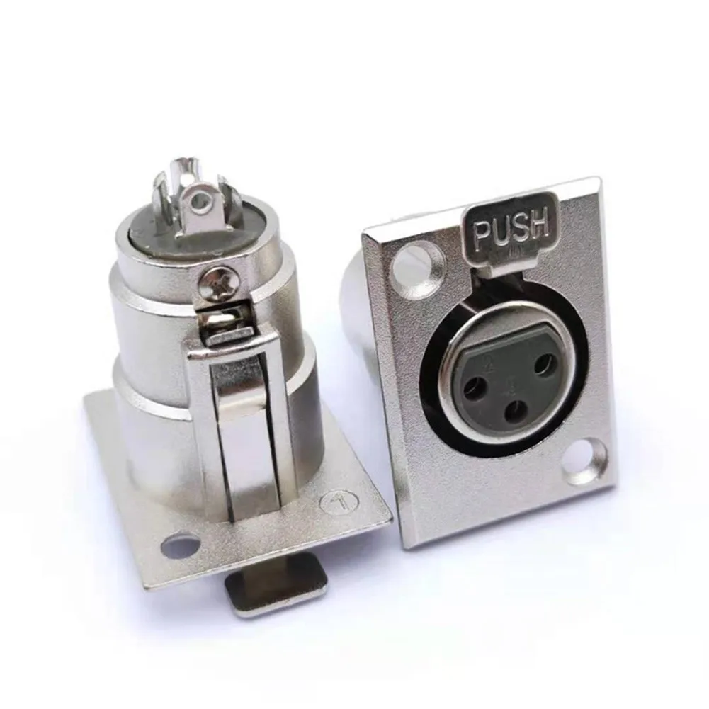 Фото 2 шт., 3-контактный XLR-папа, гнездо для крепления на панели, шасси, микрофонный разъем, аудиоразъем для патч-розетки, змеиный кабель, приложения №2