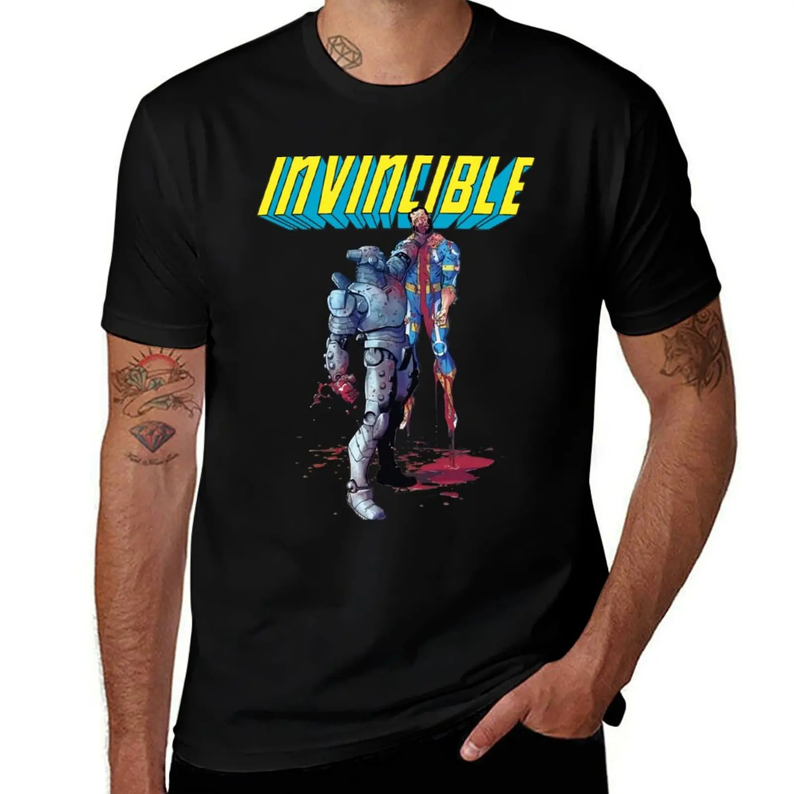 Футболка Robot Vs Immortal, мужские футболки, хлопковые футболки для мужчин, футболки с рисунком