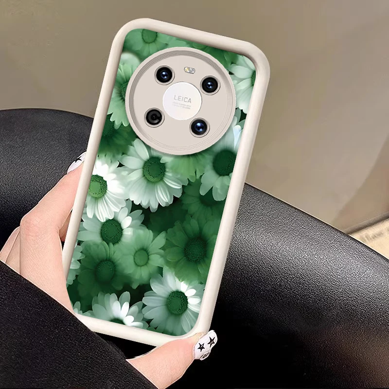 Фото Градиентный зеленый подсолнух для Huawei P 20 30 40 Lite 50 Pro Mate 20 30 40 Nova 3 4 Y 70 90 61 11i 12S 7 9 SE Чехол для телефона из ТПУ №5